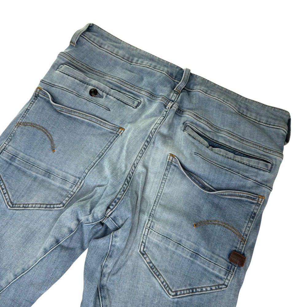 G-Star RAW D-Staq 3D Slim Jeans Mens 32x32 Light Wash Stretch Denim Pants